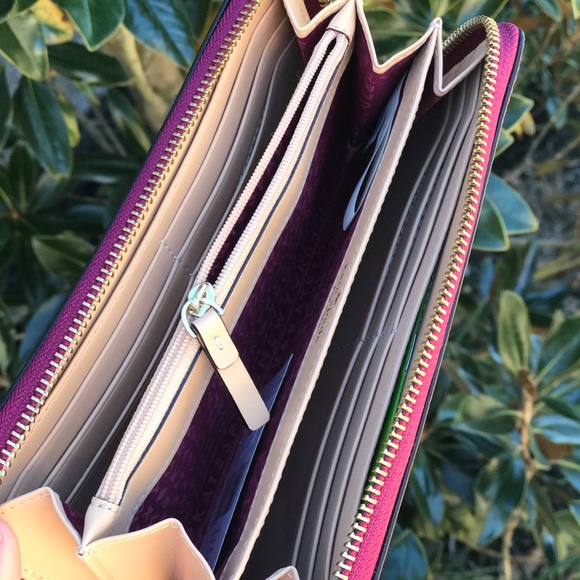 New Kate Spade leather zip long wallet Meelot - Picture 3 of 3